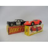 Two boxed Dinky die-cast cars, box condition average: no. 217 Alfa Romeo and a no. 912 DeSoto
