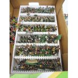 A collection of 25mm lead figures, mainly Napoleonic, painted to a good standard.