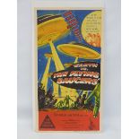 A narrow film poster for 'Earth vs The Flying Saucers', printed by W.E.Smith Limited Sydney, 13 1/