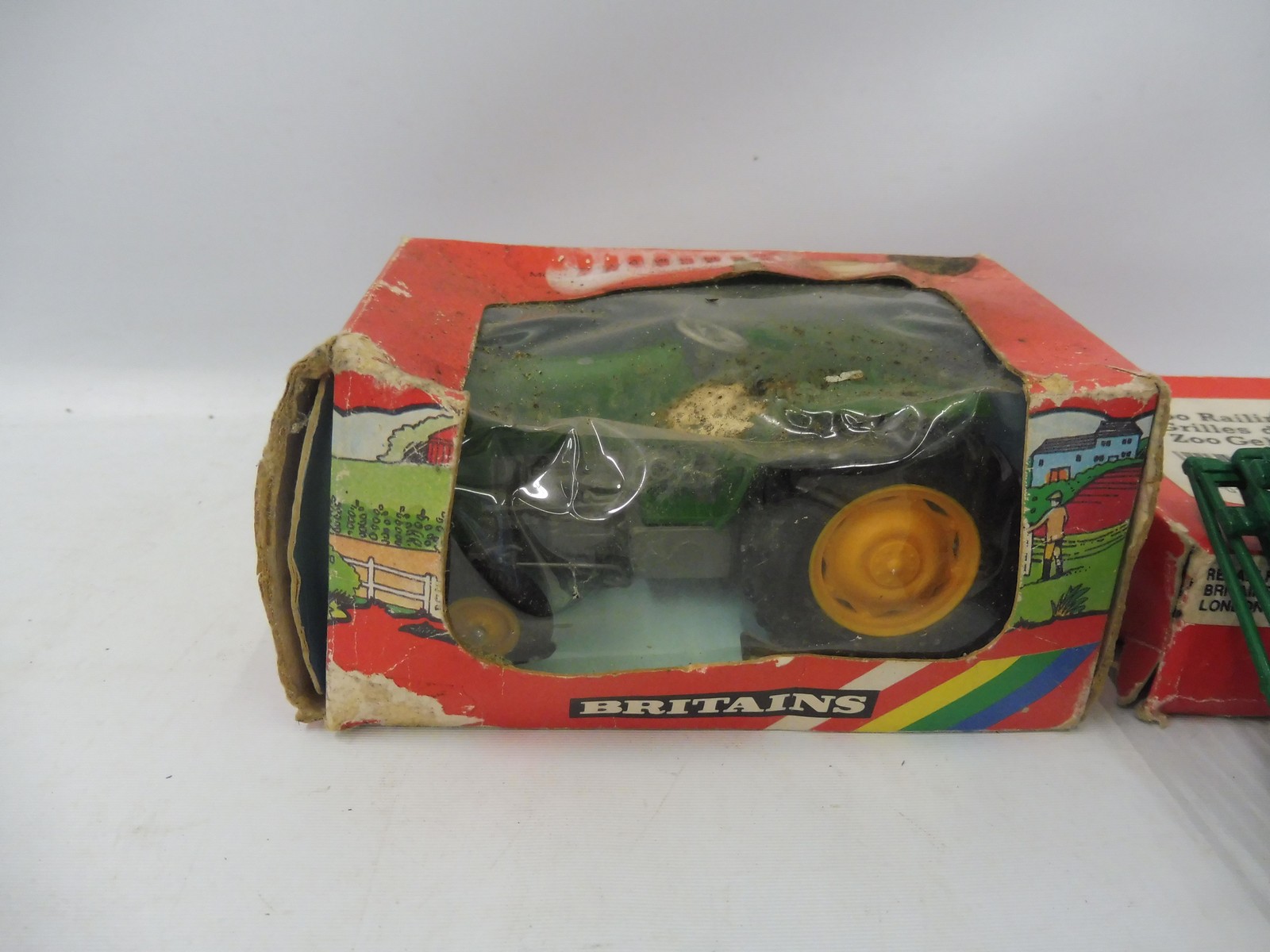 Two boxed Britains no. 9422 Tractor with zoo railings. - Image 2 of 3