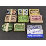 Ten Columbia needle tins, some unopened.