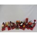 A selection of Hornby O gauge boxed accessories to include a signal box, a platform crane, a water