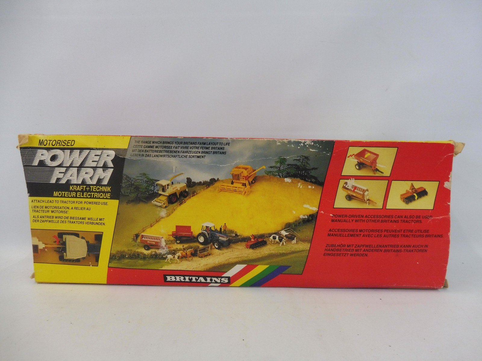 A boxed Britains Power Farm Motorised Tractor and Implement no. 9382, box condition average, model - Image 2 of 2