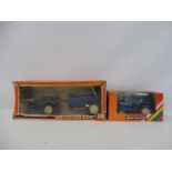 Two boxed Britains no. 9640 Ford tractor and rear dump and a 9523 Ford tractor, circa 1980 and circa