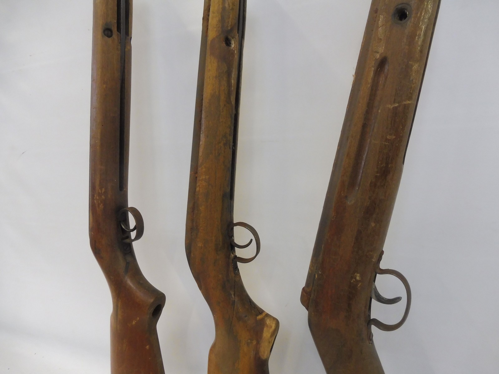 Three fairground shooting gallery original rifles for restoration, possibly German maker. - Image 2 of 5