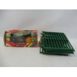 Two boxed Britains no. 9422 Tractor with zoo railings.