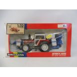 A boxed Britains no. 9615 Massey Ferguson crop sprayer, average box, some water damage.