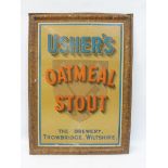 An Usher's Oatmeal Stout, Trowbridge Wiltshire tin advertising sign, 21 x 29".