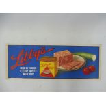 A Libby's Cooked Corned Beef pictorial advertising poster of bright colour, 22 x 8 1/4".