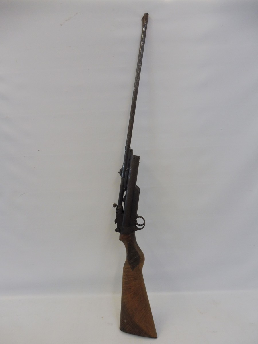 An unusual rifle from a fairground shooting gallery, nice woodwork to the stock.