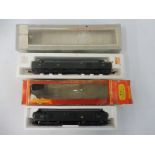 Two Hornby Railway locomotives: a class 37 and a D205, poor box condition, untested.