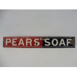 A Pears' Soap enamel strip sign, in original condition, 18 1/2 x 2 3/4".