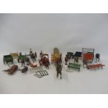 A collection of Britains lead horses, parts and figures.