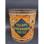 An Edward Sharp & Sons Ltd Super-Kreem Toffee tin in the shape of a drum, excellent original