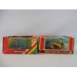 Two boxed Britains: no. 9552 Transplanter and figure and 9541 Potato planter and figure.
