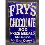 A Fry's Chocolate '300 Prize Medals Makers to the Queen' rectangular enamel sign by Patent Enamel,