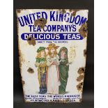 A United Kingdom Tea Company's Delicious Teas 'three tea ladies' pictorial enamel sign.