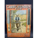 A very rare Carborundum File pictorial tin advertising sign, 14 1/2 x 19 1/2".