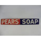 A Pears' Soap enamel strip sign, in restored condition, 18 1/2 x 2 3/4".