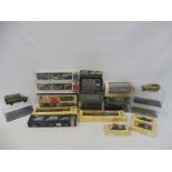 A quantity of military die-cast, various makers.