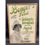 A Benger's Food for Infants, Invalids and the Aged, pictorial showcard, framed, 21 x 30 1/2".