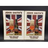 Two John Smith's Pale Ale pictorial showcards, each 11 3/4 x 16 1/2".