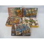 Five boxed 1/72 scale plastic figure by Hat including Jungle Adventure and Greek Mercenaries.