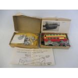 A boxed Pirate OO gauge scale model kit of a Bristol ECW Series 3 VRT double decker bus, partially