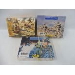 Three Heller 1/72 scale soldiers to include the Italian Infantry and German Infantry.