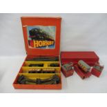 A Hornby O gauge train set, unchecked and untested including coach, buffers, points etc.