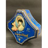A Dainty Dinah Toffee tin of unusual shape and bright colour.