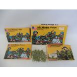 Four Atlantic boxed models of plastic soldiers including the Panzer Grenadiers, US Marine Corp.
