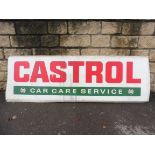 A large Castrol 'Car Care Service' aluminium advertising sign, 72 x 24".