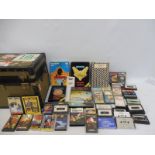 A quantity of early gaming game cassettes, many titles (unchecked).