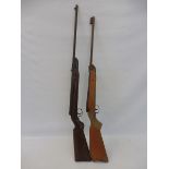 Two fairground shooting gallery original rifles for restoration, possibly by a German maker.