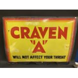 A Craven 'A' will not affect your throat, rectangular enamel sign, 40 x 30 ".