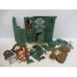 An original He-Man Skeletor Snake Mountain (in pieces, unchecked).