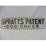 A Spratt's Patent Dog Cakes rectangular enamel sign, dated April 1935, 47 x 12".