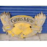 A Gibbs Mew Brewery sign, 50" w x 36" h.