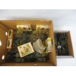 Two boxes of Airfix and other HO/OO gauge military models, plus boxed Airfix soldiers including