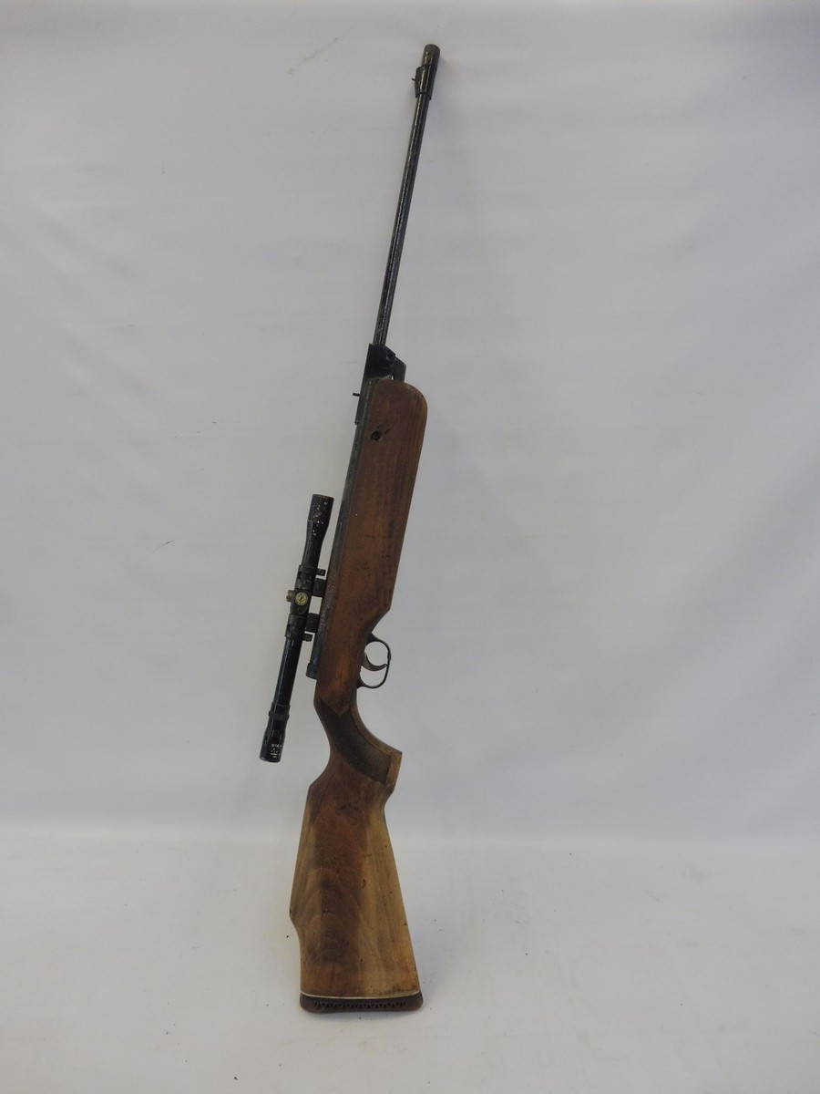 An unusual rifle with sight from a fairground shooting gallery, nice woodwork to the stock. - Image 4 of 5