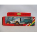 A Britains 9433 Jeep and Mini Trailer in a rainbow box.
