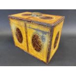 A William Crawford & Sons Ltd rectangular biscuit tin in the form of a Georgian tea caddy, with faux
