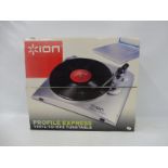 A boxed ION Profile Express Vinyl-To-MP3 Turntable.