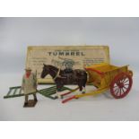 A Britains Home Farm Series no. 4F, in original box - lead cart, figure and horse.