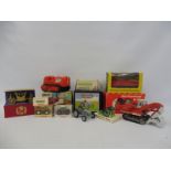 A selection of boxed farm related tractors, vehicles etc.