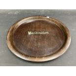 A 'Worthington' sanenwood beer tray, 13" diameter.
