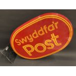 A Welsh Post Office contemporary sign, 30 1/2 x 19 1/2".