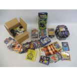 A quantity of Pokemon trading cards and others, some boxed.