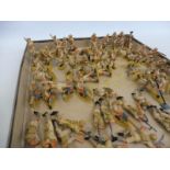 A tray of Airfix plastic figures, all British Desert 8th Army including Montgomery, painted to a